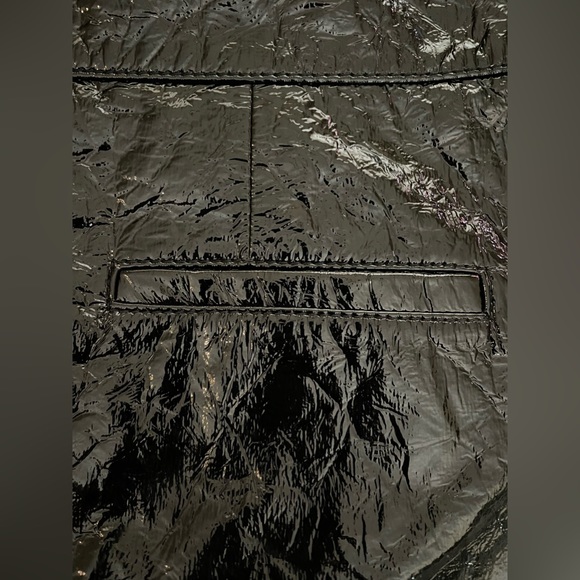 NWOT 7 For All Mankind Leather Mini Button Down Skirt Front Pockets Size S - Picture 13 of 15